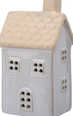 Intratuin kersthuisje Rody wit / crème 10 x 8,5 x 19,5 cm