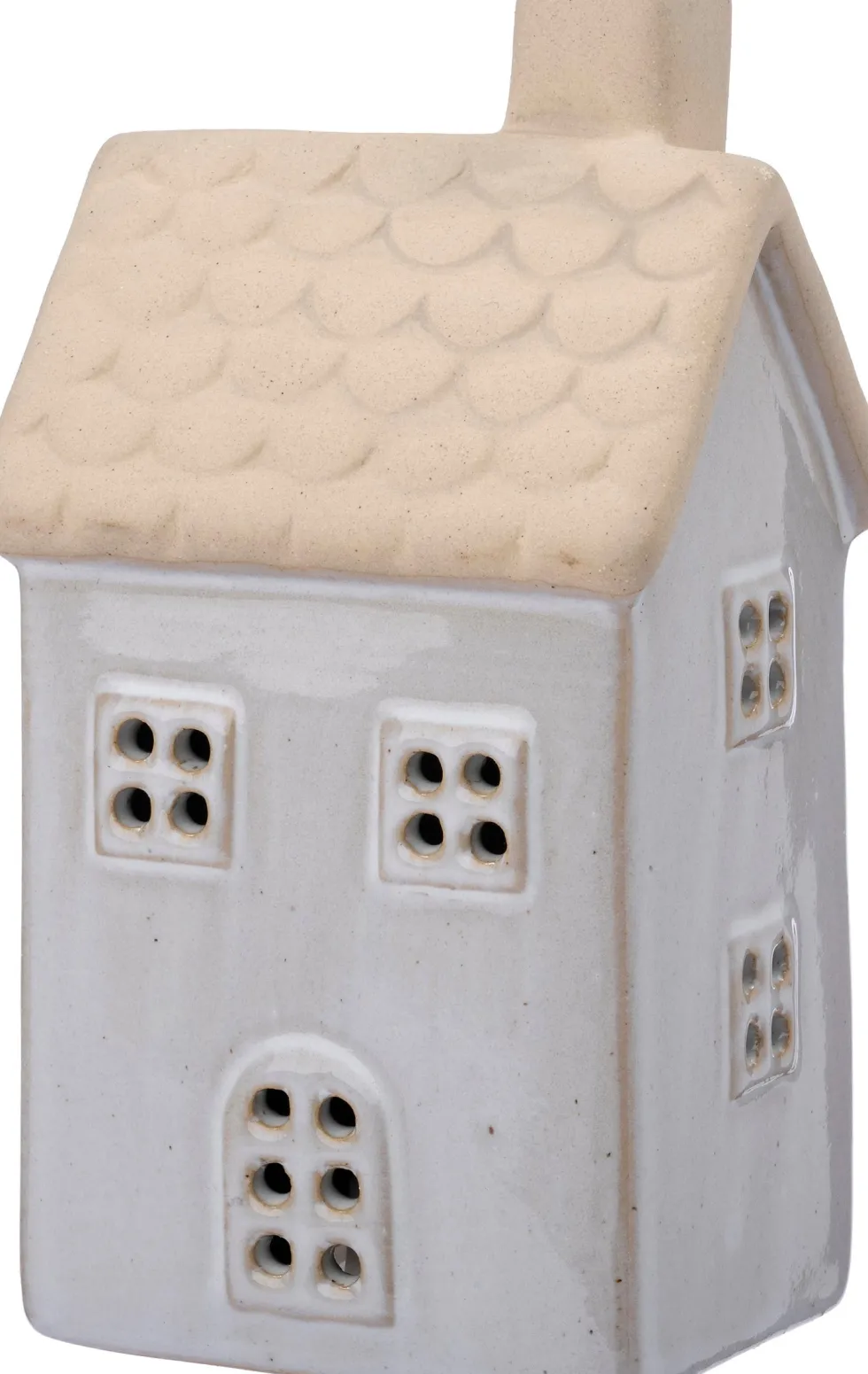 Intratuin kersthuisje Rody wit / crème 10 x 8,5 x 19,5 cm