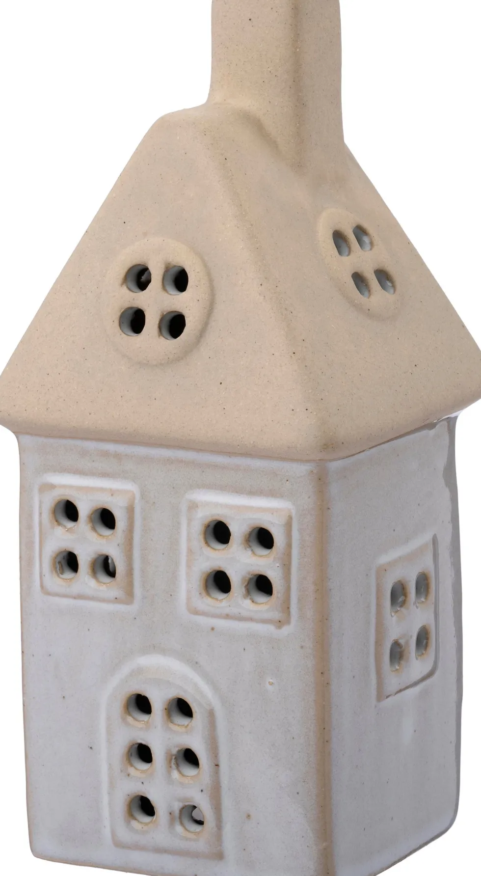 Intratuin kersthuisje Rody wit / crème 6,3 x 6 x 14,2 cm