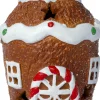 Intratuin kersthuisje Saby snoephuis kerstboom bruin / wit D 8 H 15,5 cm