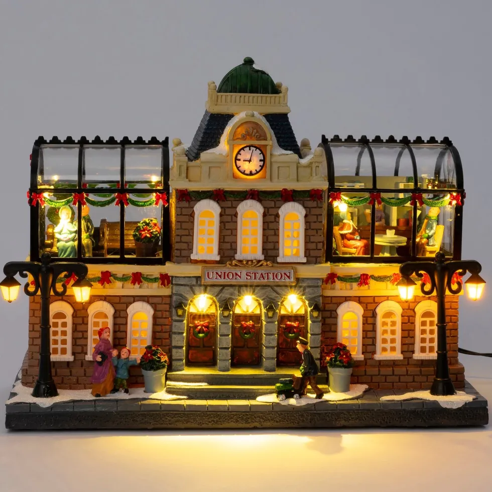 Intratuin kersthuisje station 33 x 13 x 25 cm