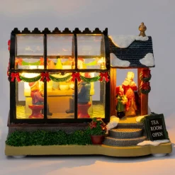 Intratuin kersthuisje theehuis 16 x 11 x 12 cm