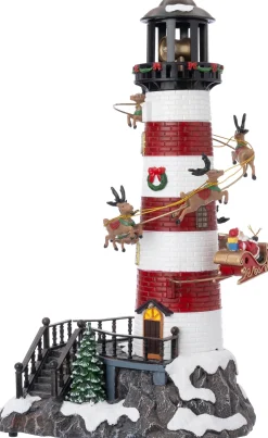 Intratuin kersthuisje vuurtoren 21 x 16 x 36 cm