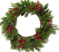 Intratuin kerstkrans Ceder groen met bes D 61 cm