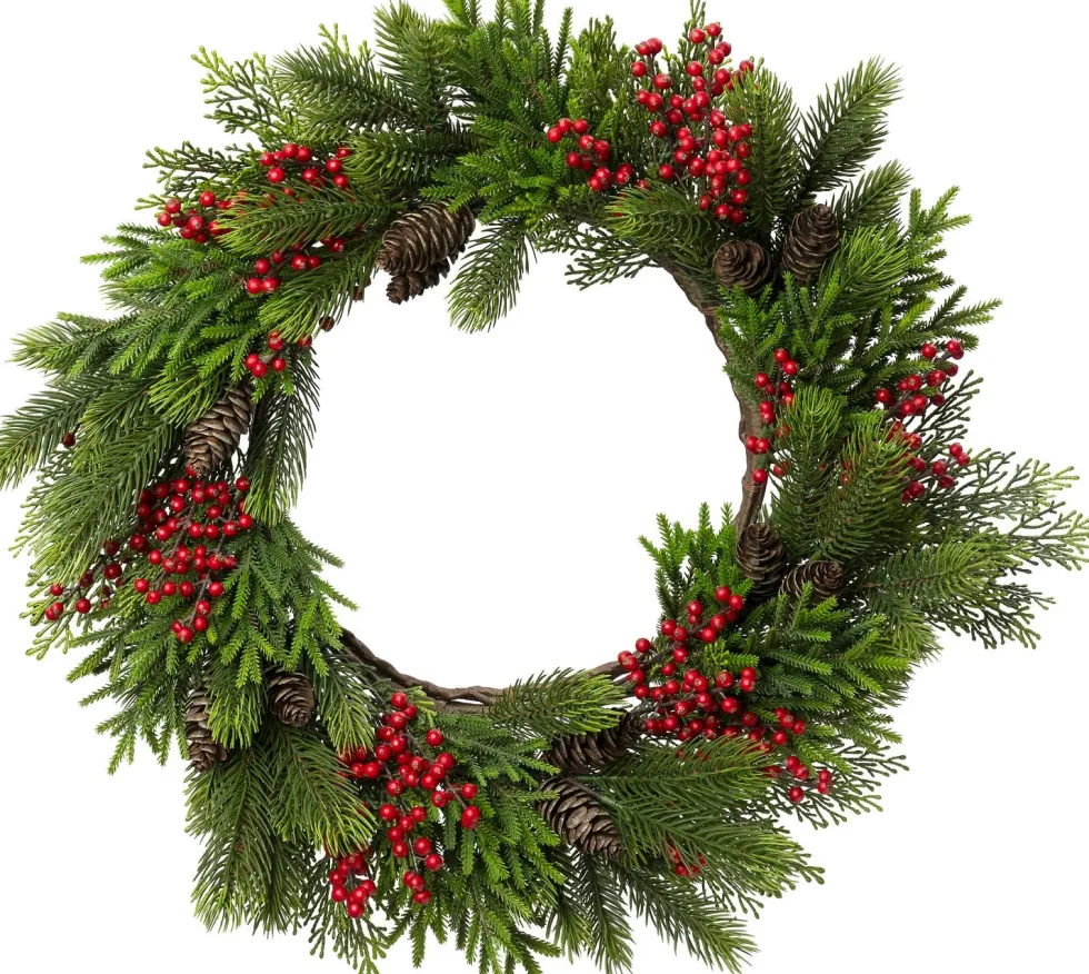 Intratuin kerstkrans Ceder groen met bes D 61 cm