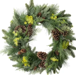 Intratuin kerstkrans dennenappel D 90 H 15 cm