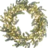 Intratuin kerstkrans groen met 240 lampjes warm wit D 60 H 8 cm