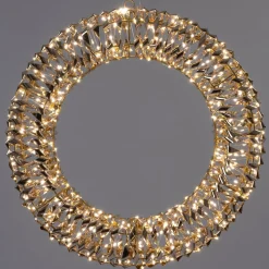Intratuin kerstkrans Iris goud met verlichting D 50 H 7 cm