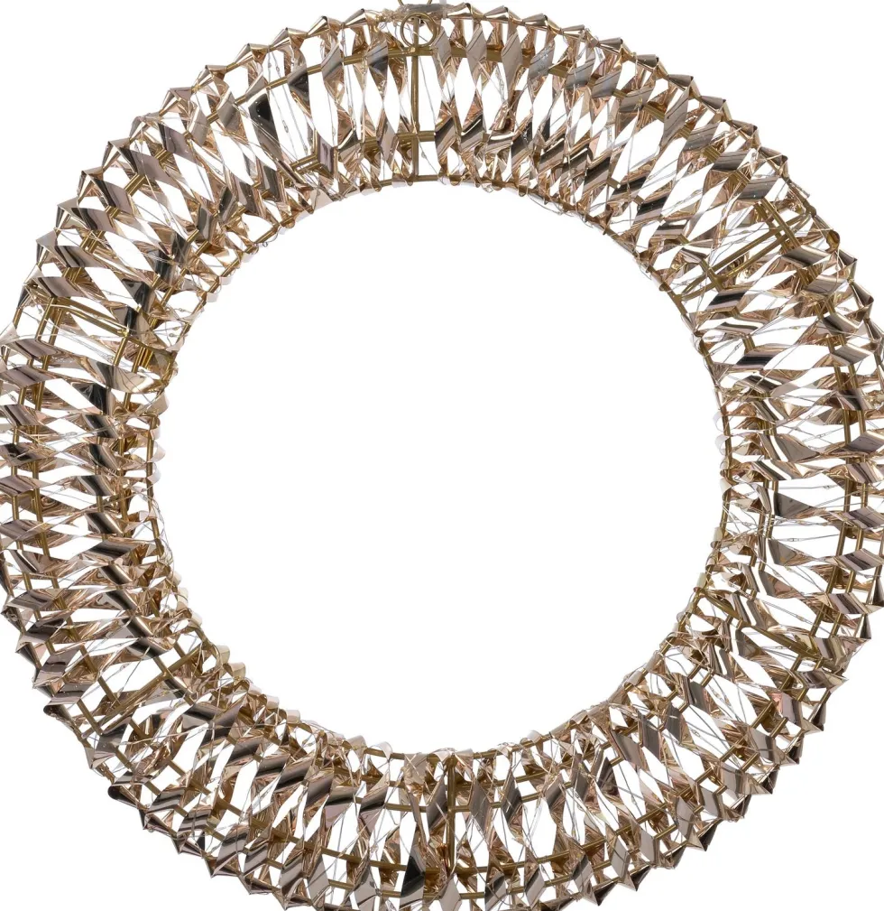 Intratuin kerstkrans Iris goud met verlichting D 50 H 7 cm