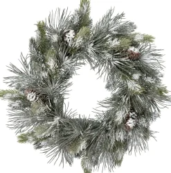 Intratuin kerstkrans met dennenappel besneeuwd D 66 cm
