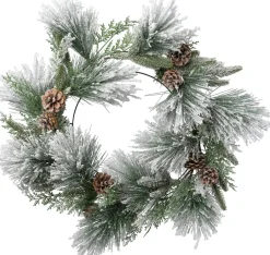Intratuin kerstkrans Nouty besneeuwd dennenappels D 60 H 5 cm