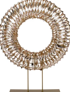 Intratuin kerstkrans op voet Iris goud met verlichting 39 x 9 x 50 cm