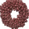 Intratuin kerstkrans van cipreskegels wax overgoten D 35 cm bordeaux