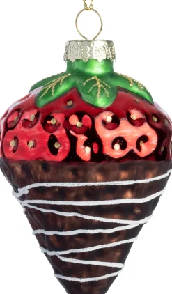 Intratuin kerst ornament aardbei bruin 6 x 6 x 8,5 cm