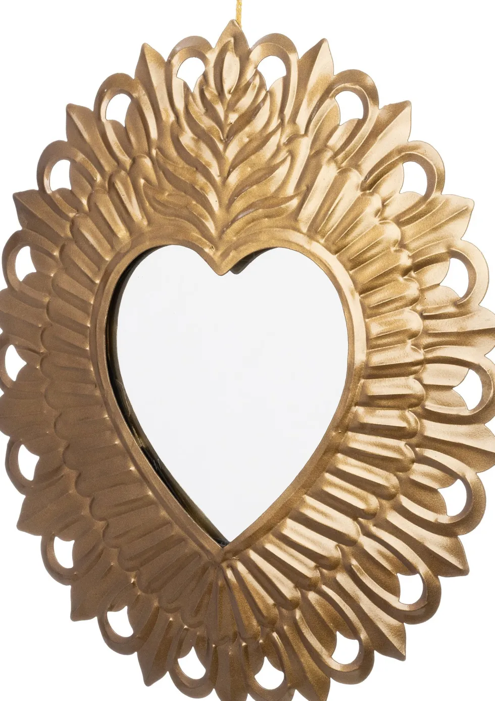 Intratuin kerst ornament Ascona hart goud 24,5 x 29,5 cm
