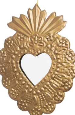Intratuin kerst ornament Ascona hart goud 15,5 x 19,5 cm