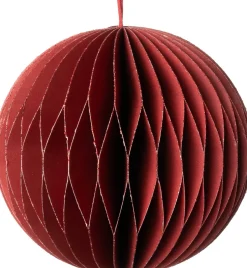 Intratuin kerst ornament Astrid bal rood D 9 cm