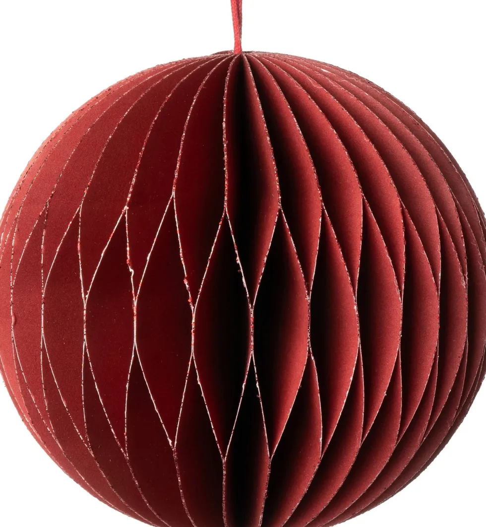 Intratuin kerst ornament Astrid bal rood D 9 cm