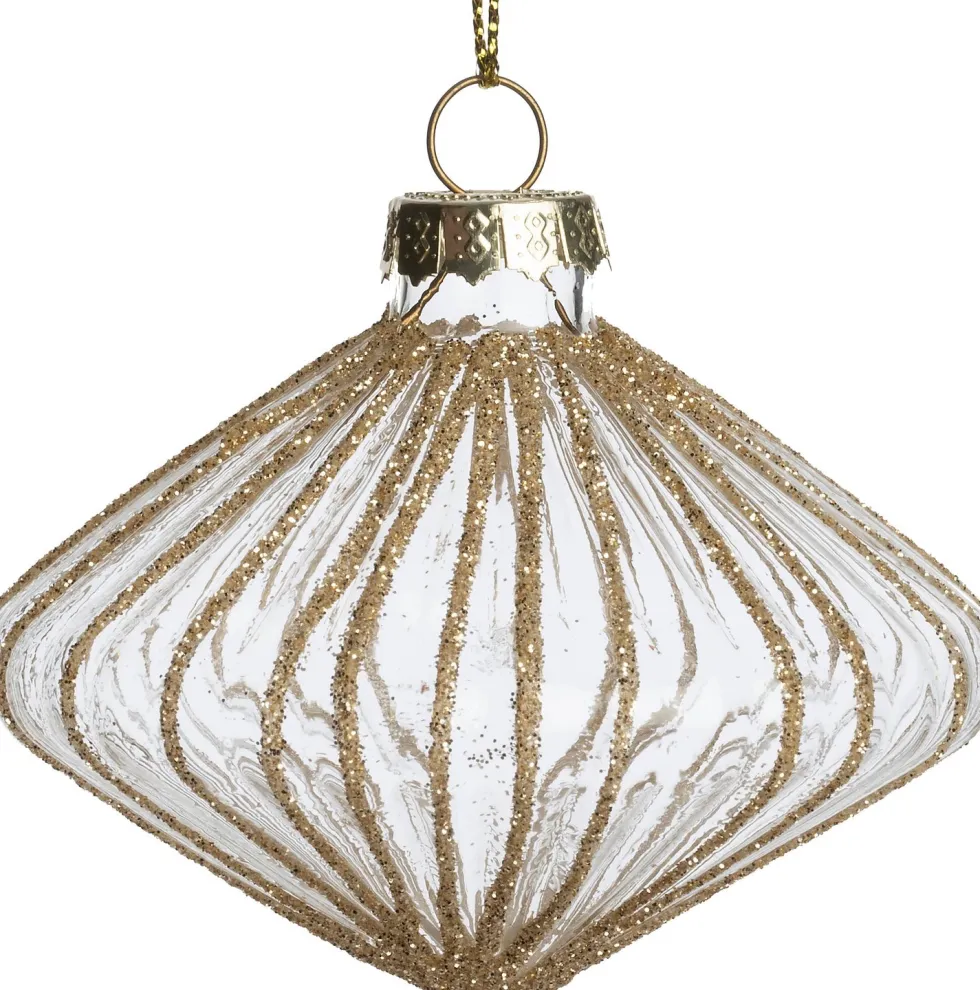Intratuin kerst ornament Athenry ui transparant 8 x 8 x 6,5 cm