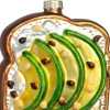 Intratuin kerst ornament avocado toast groen 7,6 x 2,7 x 8,4 cm