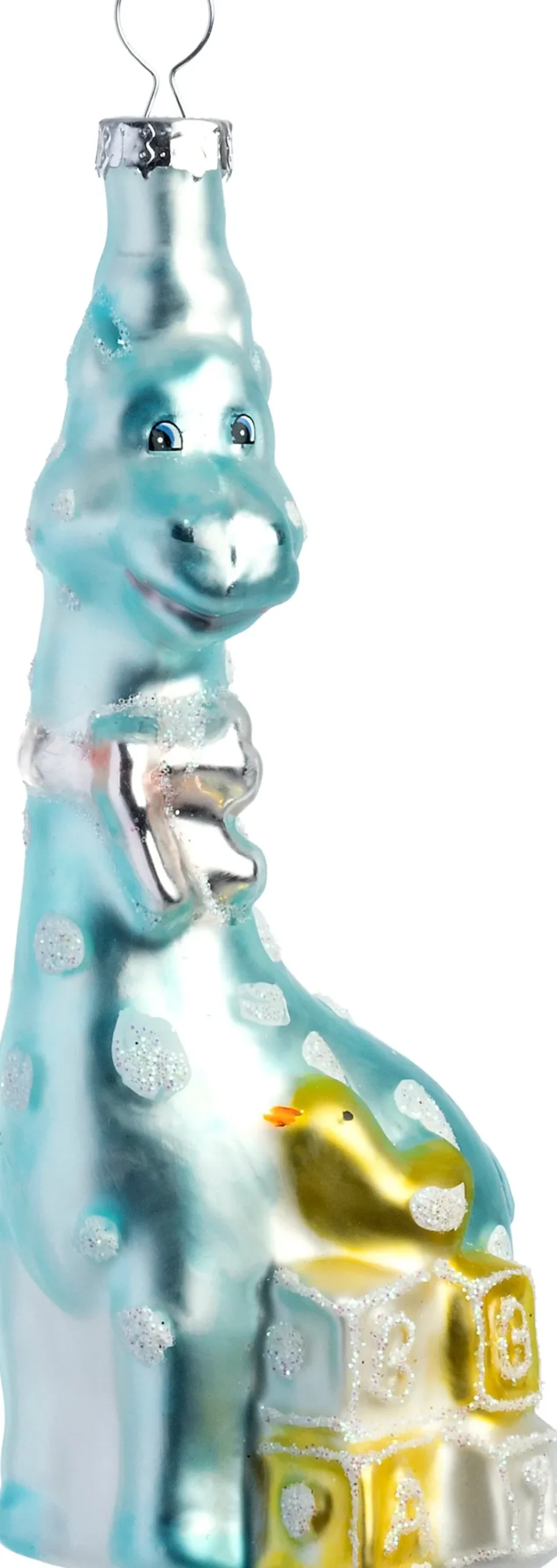 Intratuin kerst ornament babys eerste giraffe blauw 5 x 3,7 x 11,9 cm