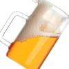 Intratuin kerst ornament bierpul geel / transparant 5,6 x 3,4 x 7,4 cm