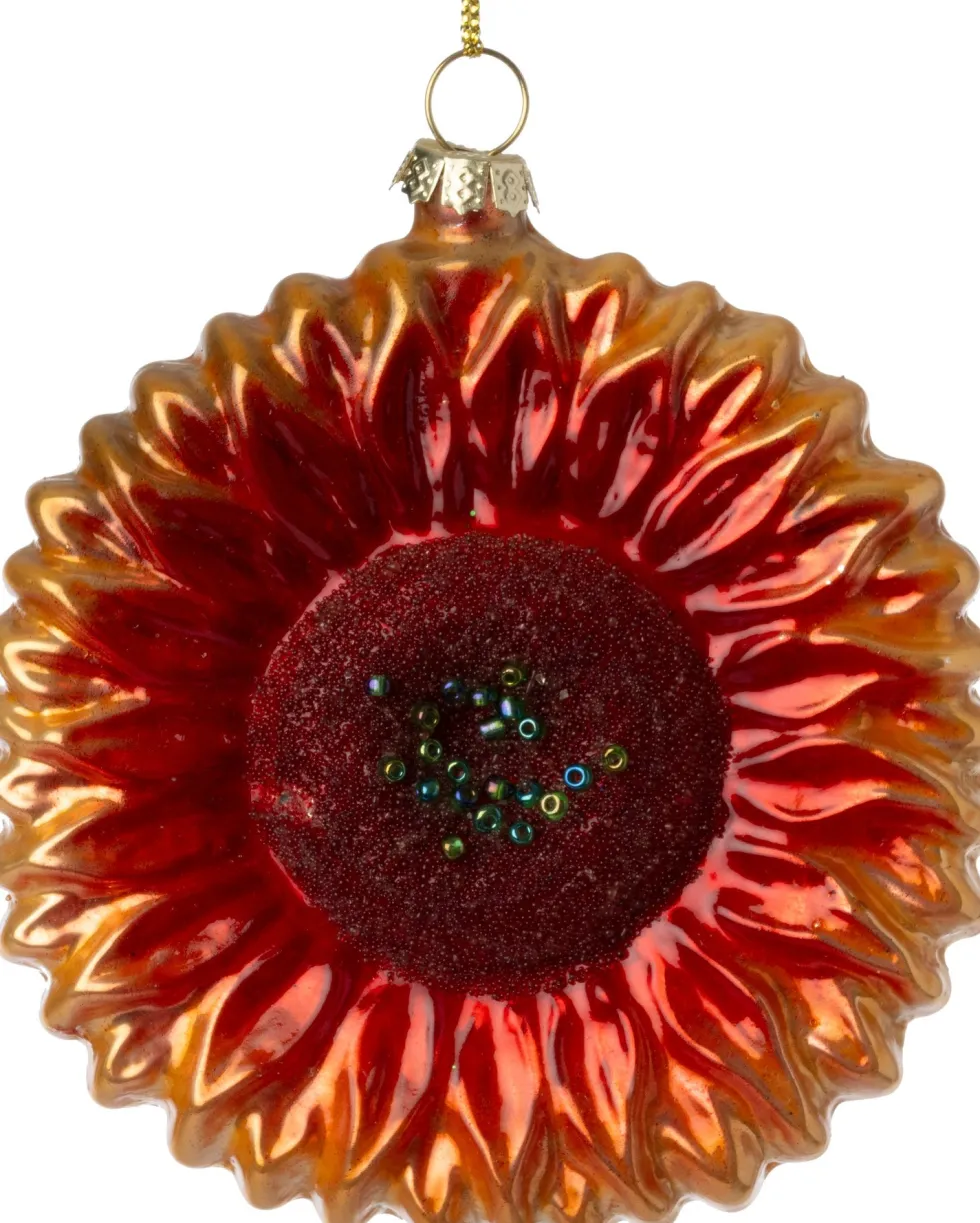 Intratuin kerst ornament bloem 9,5 x 3 x 9,5 cm