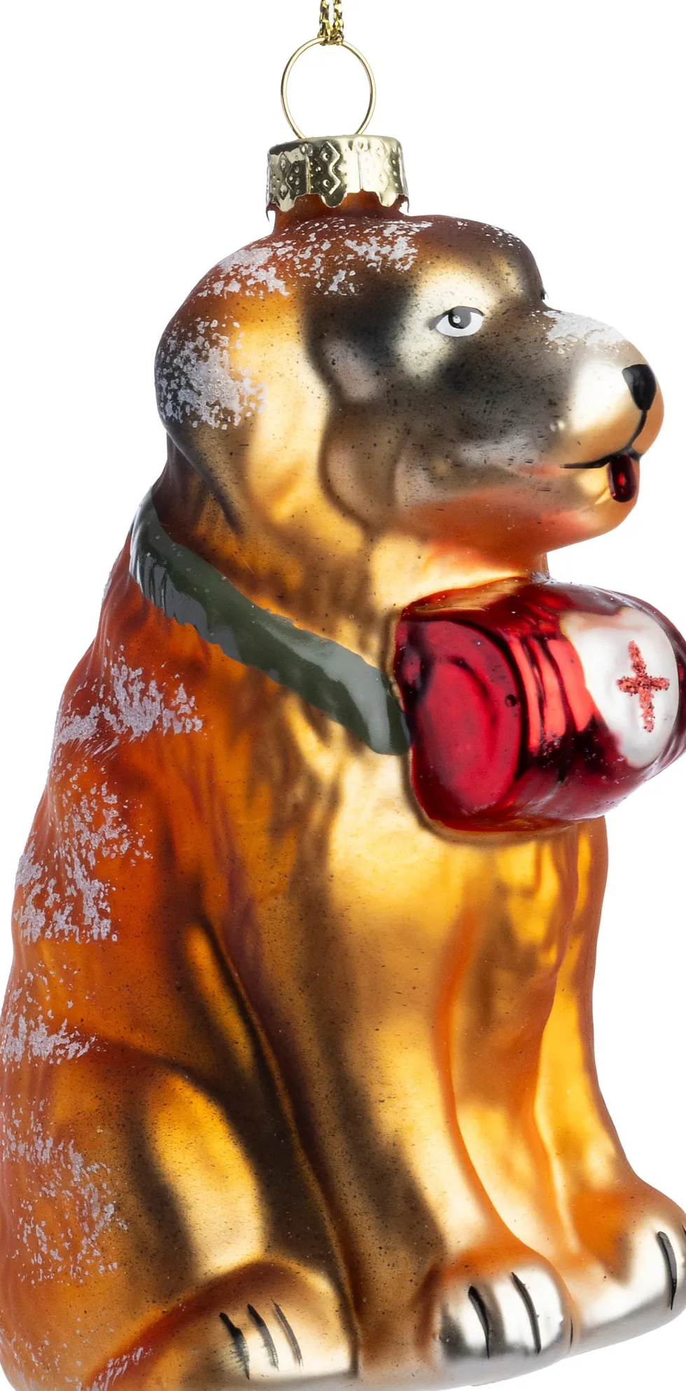 Intratuin kerst ornament boerboel bruin 7,2 x 6,5 x 11,5 cm