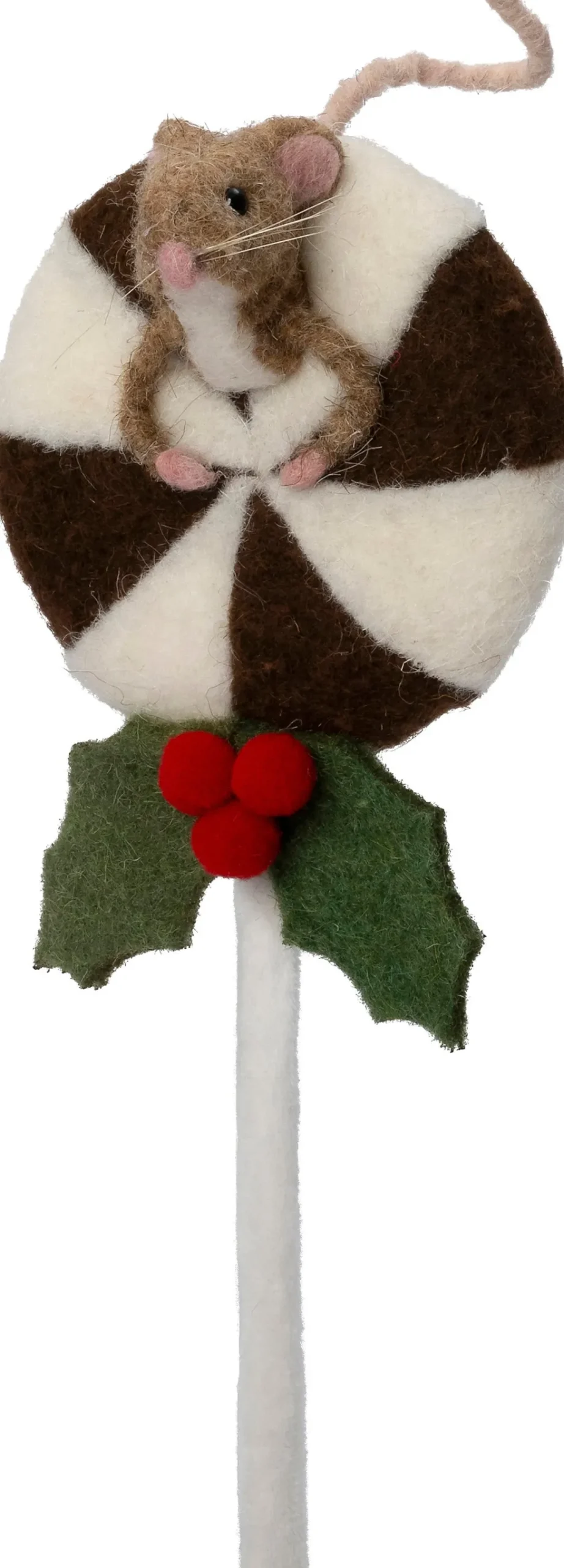 Intratuin kerst ornament Bolo muis lolly bruin 11 x 10 x 36 cm