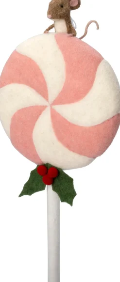 Intratuin kerst ornament Bolo muis lolly roze 26 x 9 x 67 cm