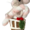 Intratuin kerst ornament Bolo muis kerstsok bruin 5,5 x 4,5 x 15 cm