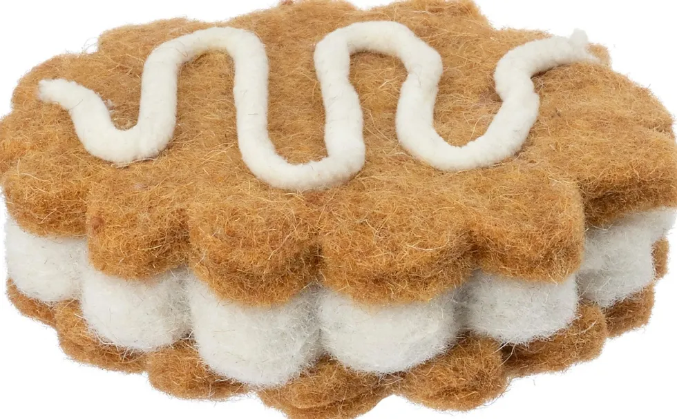 Intratuin kerst ornament Bolo bischuitje bruin D 10 H 3,5 cm