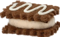 Intratuin kerst ornament Bolo ijs sandwich donkerbruin 8,5 x 7 x 5 cm