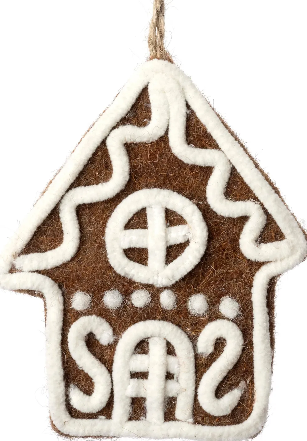Intratuin kerst ornament Bolo gemberkoek huis donkerbruin 9 x 11 x 1,5 cm