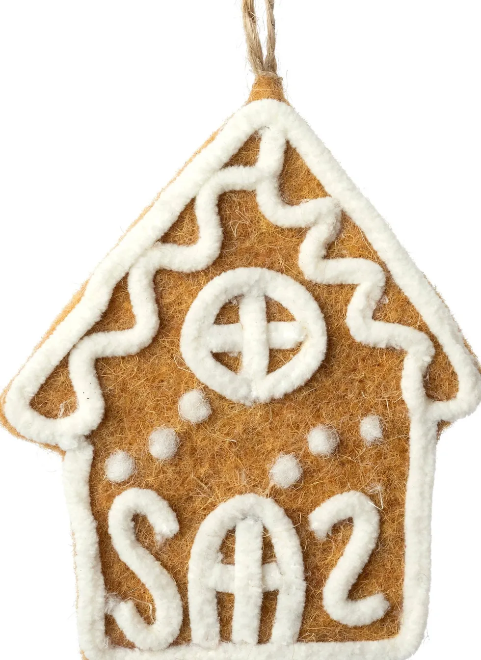 Intratuin kerst ornament Bolo gemberkoek huis bruin 9 x 11 x 1,5 cm
