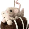 Intratuin kerst ornament Bolo muis met bonbon bruin 10 x 7 x 9 cm