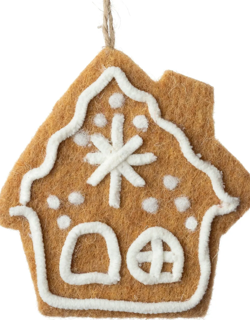 Intratuin kerst ornament Bolo gemberkoek huis bruin 10 x 11 x 1,5 cm