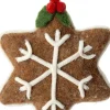 Intratuin kerst ornament Bolo gemberkoek ster bruin 10 x 11,5 x 3 cm