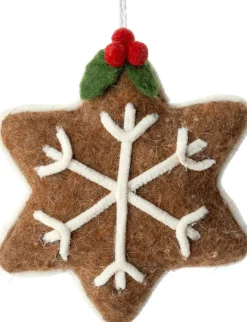 Intratuin kerst ornament Bolo gemberkoek ster bruin 10 x 11,5 x 3 cm