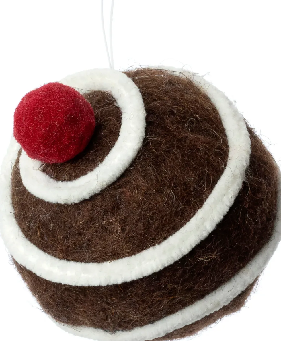 Intratuin kerst ornament Bolo bonbon bruin 5 x 5,5 x 6 cm