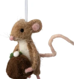 Intratuin kerst ornament Bolo muis taart bruin 8 x 5 x 9 cm