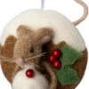 Intratuin kerst ornament Bolo muis taart bruin 9 x 7,5 x 11 cm