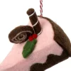 Intratuin kerst ornament Bolo taartpunt roze 8,5 x 12 x 10 cm