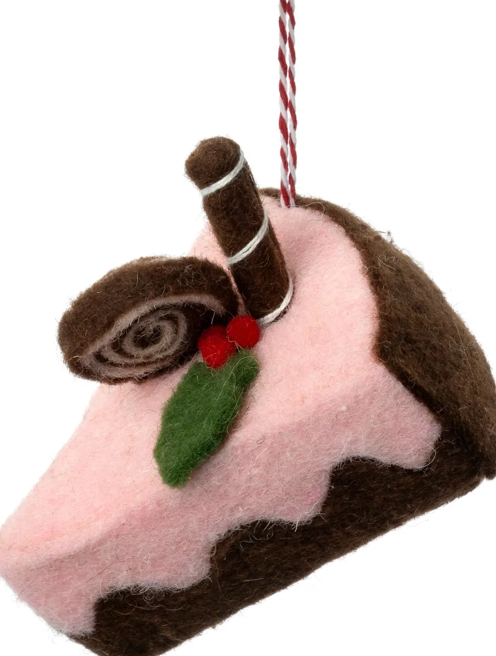 Intratuin kerst ornament Bolo taartpunt roze 8,5 x 12 x 10 cm