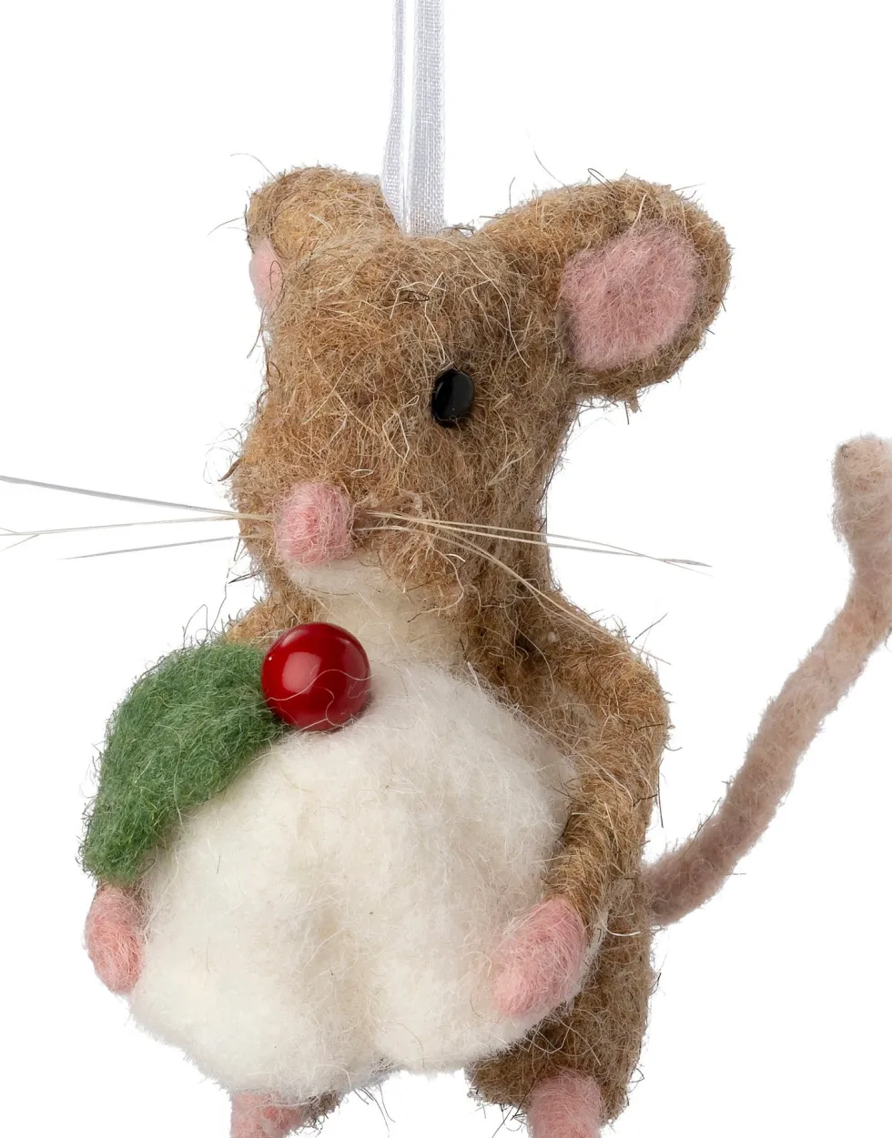 Intratuin kerst ornament Bolo muis taart wit 7 x 4,5 x 7 cm