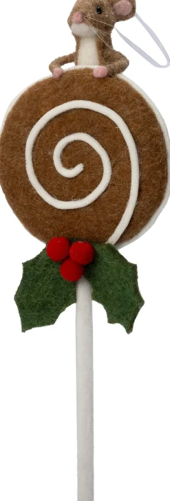 Intratuin kerst ornament Bolo muis lolly bruin 11 x 5 x 41 cm