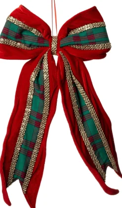 Intratuin kerst ornament Bo strik rood / groen 32 x 3 x 45 cm