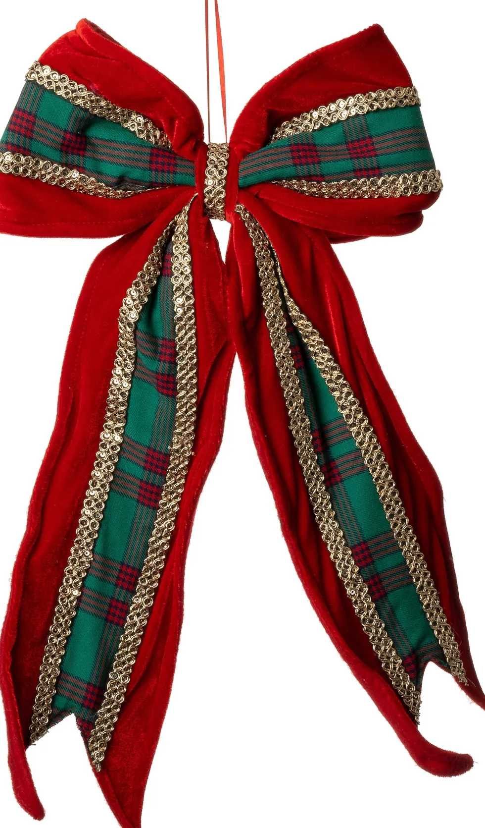 Intratuin kerst ornament Bo strik rood / groen 32 x 3 x 45 cm