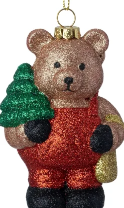 Intratuin kerst ornament Brann teddybeer kerstboom bruin 10,5 x 7 x 4,5 cm