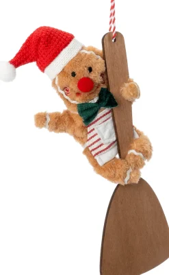 Intratuin kerst ornament Brody gemberkoekman spatel bruin 9 x 5 x 23 cm